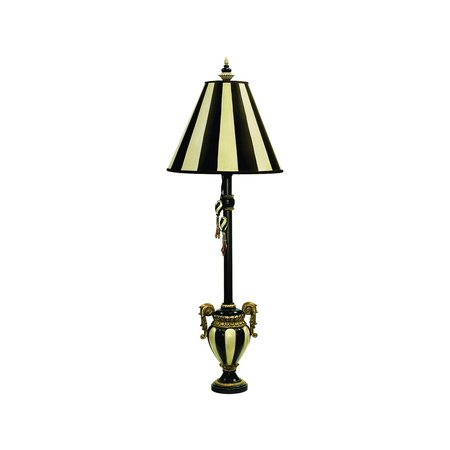 ELK HOME Carnival Stripe 32'' High 1-Light Table Lamp - Antique Black 91-234